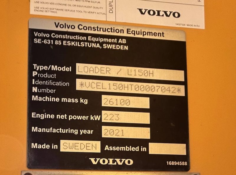 Volvo L150H Wheel Loader 2021 - Image 24